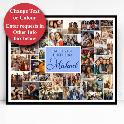 Happy 21st  Birthday - This Is Your Life Framed Collage