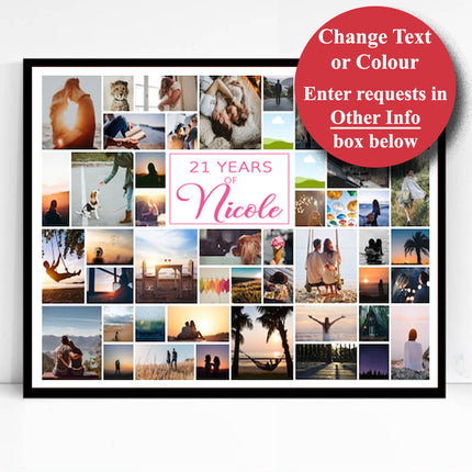 Happy 21st  Birthday - This Is Your Life Framed Collage