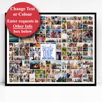 Happy 21st  Birthday - This Is Your Life Framed Collage