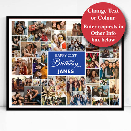 Happy 21st  Birthday - This Is Your Life Framed Collage