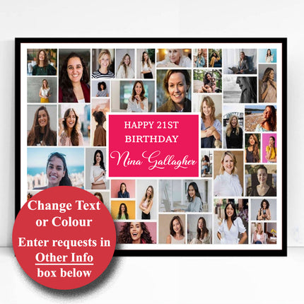 Happy 21st  Birthday - This Is Your Life Framed Collage