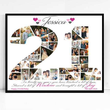 A Life in Photos Birthday Personalised Framed Gift ( Available For Any Age)