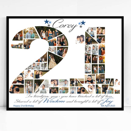 A Life in Photos Birthday Personalised Framed Gift ( Available For Any Age)