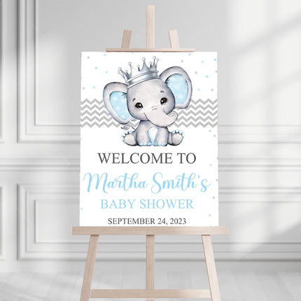 Little Elephant Personalised Baby Shower Welcome Board