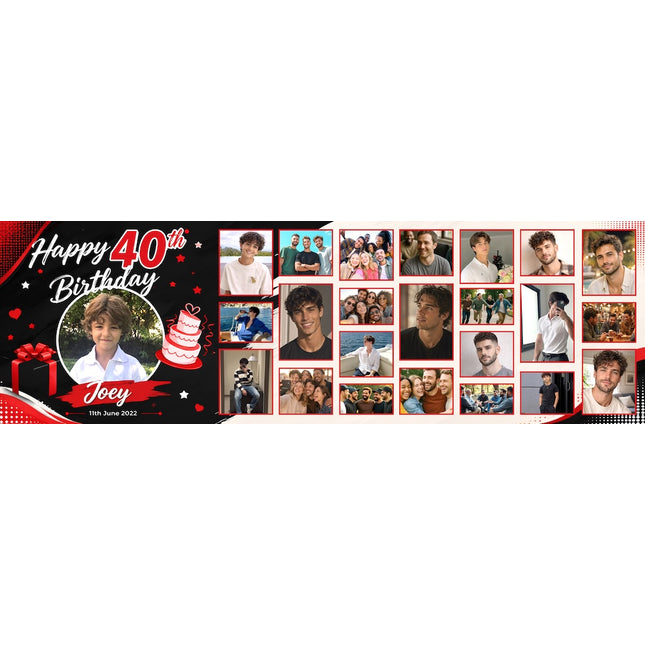 Its My Party Mega 24 Photo Personalised Banner