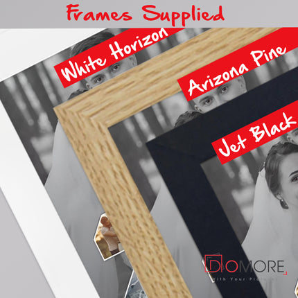 25th Silver Wedding Anniversary Numbered Framed Photo Collage