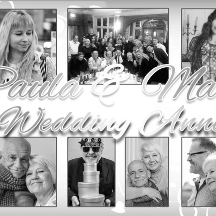 Your Wedding In Pictures Personalised 25th Anniversary Photo Banner