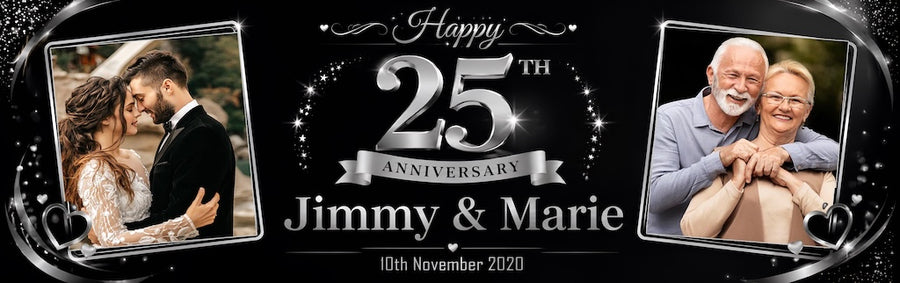 Wedding Anniversary Party Personalised Banner