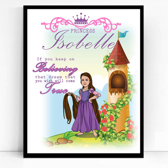 Once Upon A Princess CartoonMeNow Hand Drawn Caricature Portrait