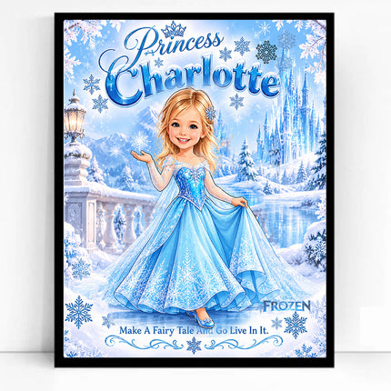 Once Upon A Princess CartoonMeNow Hand Drawn Caricature Portrait