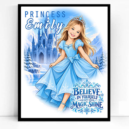 Once Upon A Princess CartoonMeNow Hand Drawn Caricature Portrait