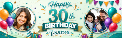 Its a Birthday Party Personalised Photo Banner