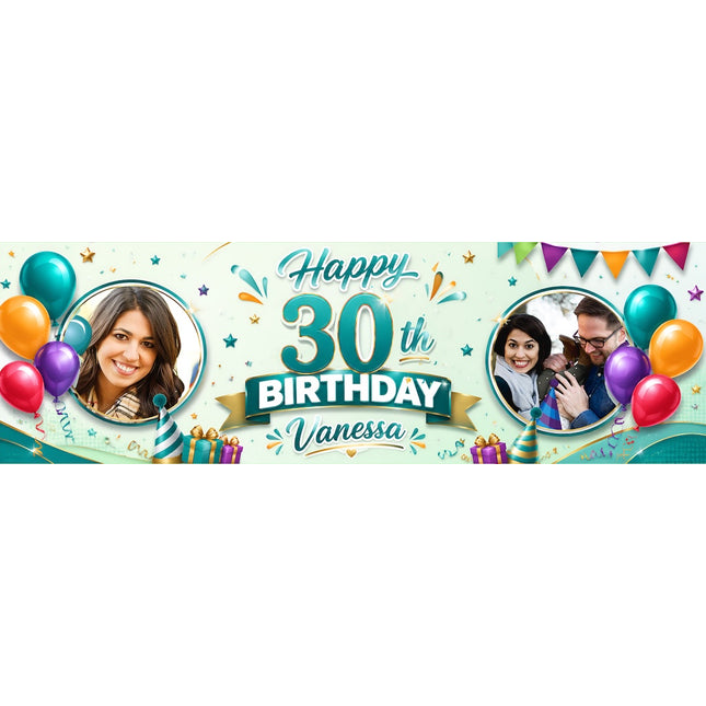 Its a Birthday Party Personalised Photo Banner