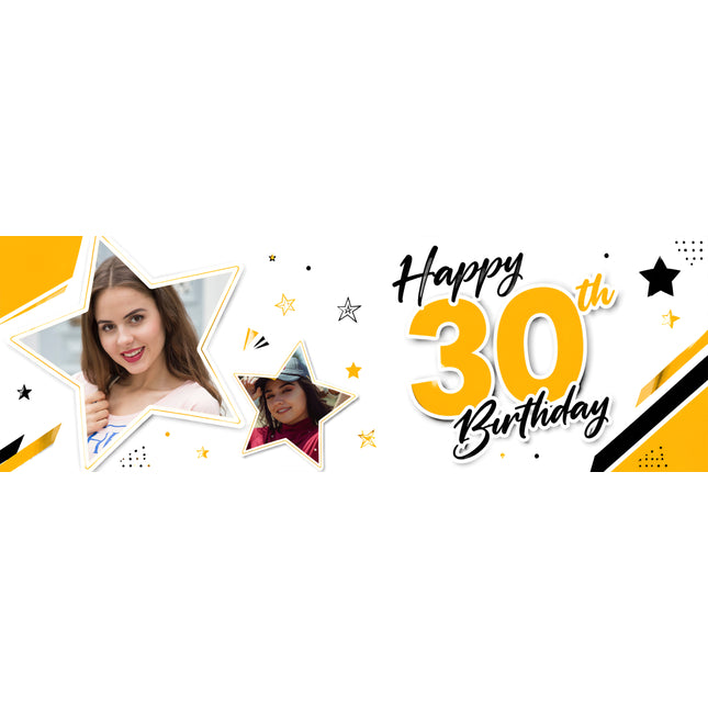 Happy 30th Party Personalised Photo Banner