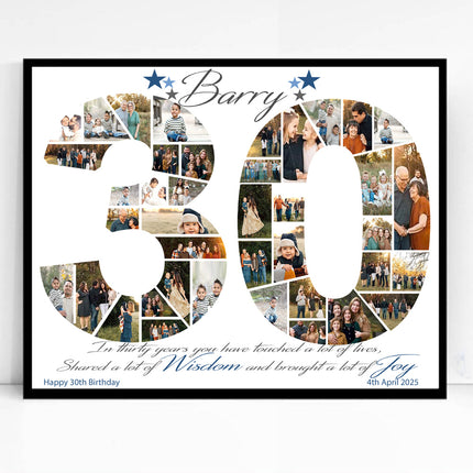 A Life in Photos 30th Birthday Personalised Framed Gift