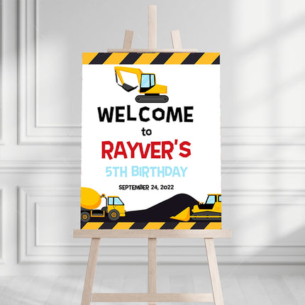 Construction Site Personalised Welcome Board