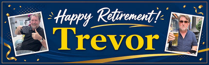 Your Retirement Simple Personalised Photo Banner