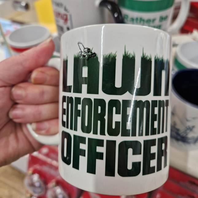 lawn enforcement officer funny personalised mug ireland