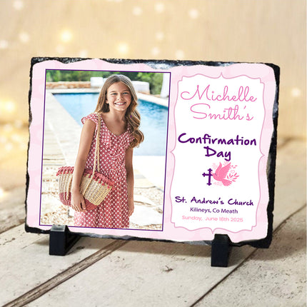 A Moment in Faith Confirmation Slate Personalised Photo Gift