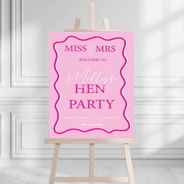 Just Pink Personalised Welcome Board
