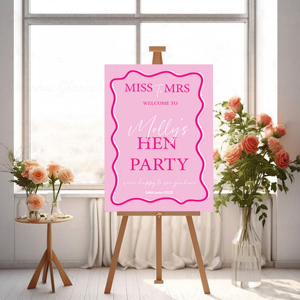 Just Pink Personalised Welcome Board