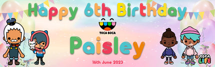 Toca Boca Toca Life Personalised Birthday Photo Banner