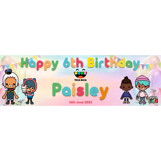 Toca Boca Toca Life Personalised Birthday Photo Banner