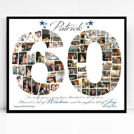 A Life in Photos 60th Birthday Personalised Framed Gift