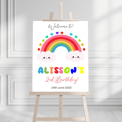 Over The Rainbow Personalised Welcome Board