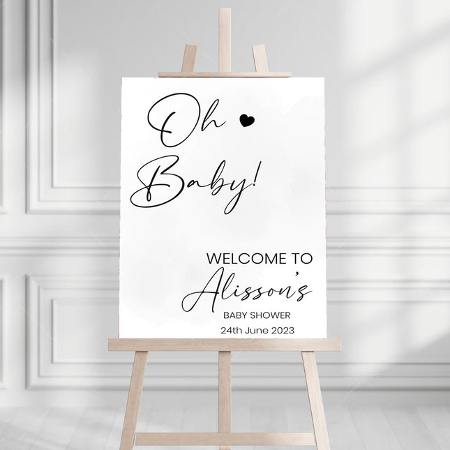 Oh Baby Elegant Personalised Welcome Board