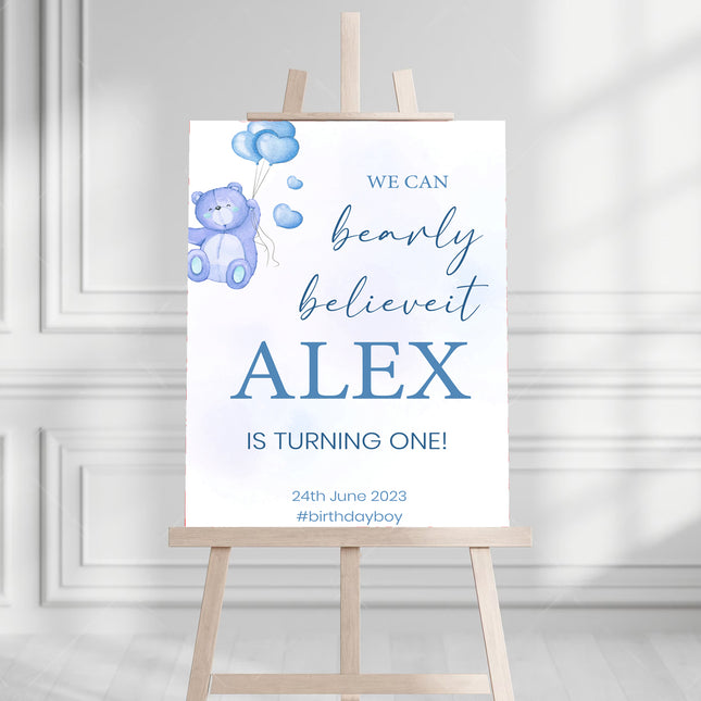 Its A Beary Beary Personalised Birthday Welcome Board
