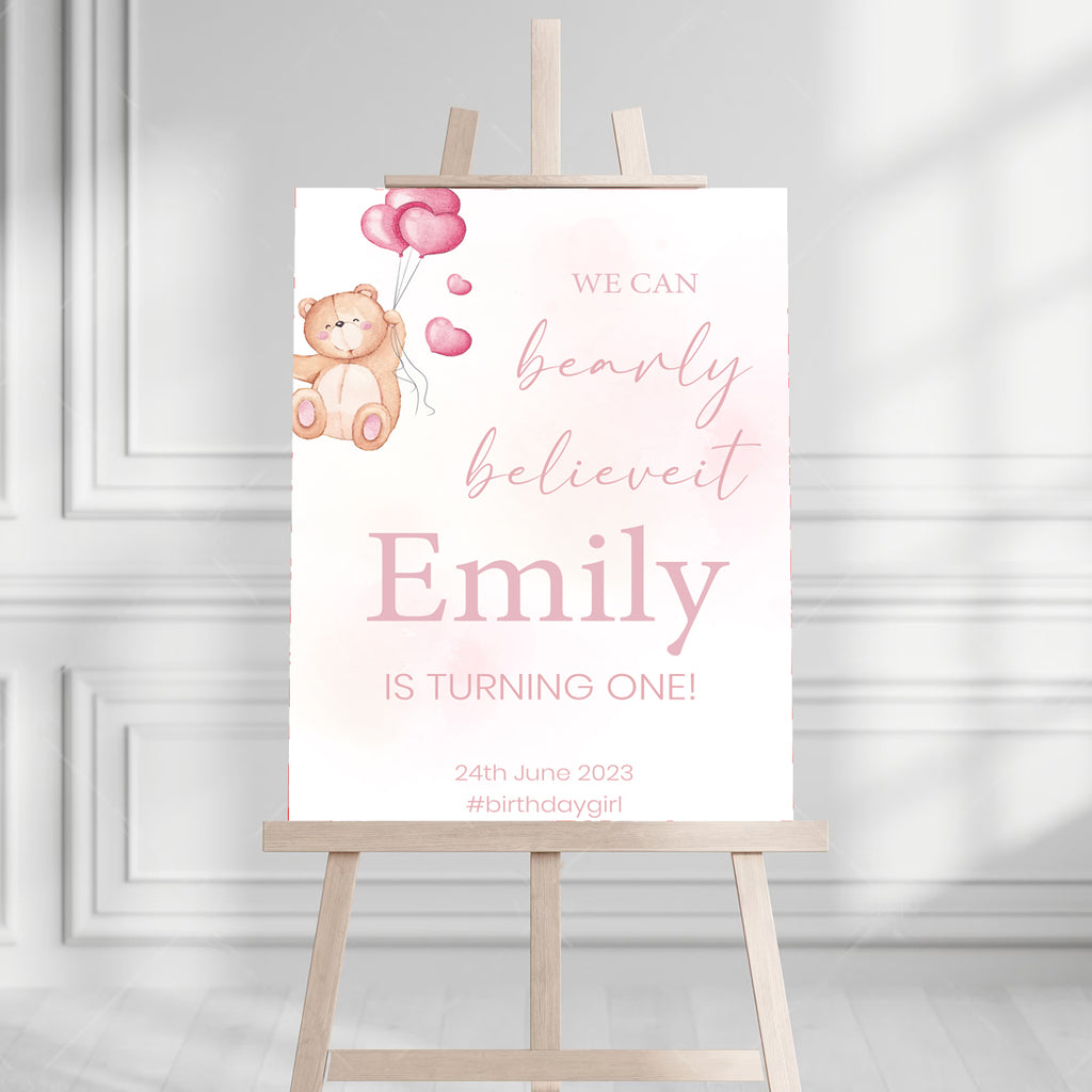 Its A Beary Beary Personalised Welcome Board