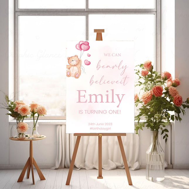 Its A Beary Beary Personalised Welcome Board