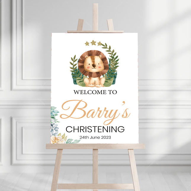 Jungle Lion Personalised Welcome Board