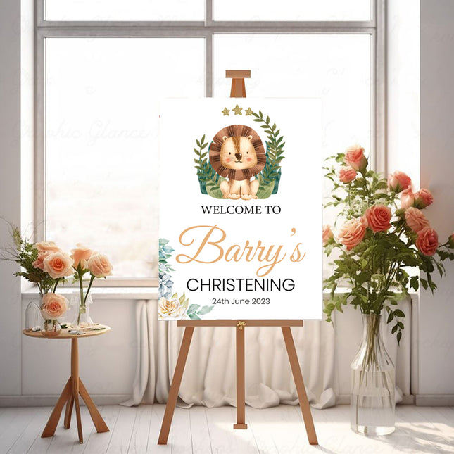 Jungle Lion Personalised Welcome Board