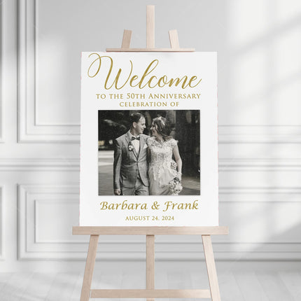 Wedding Anniversary Just 1 Personalised Welcome Board