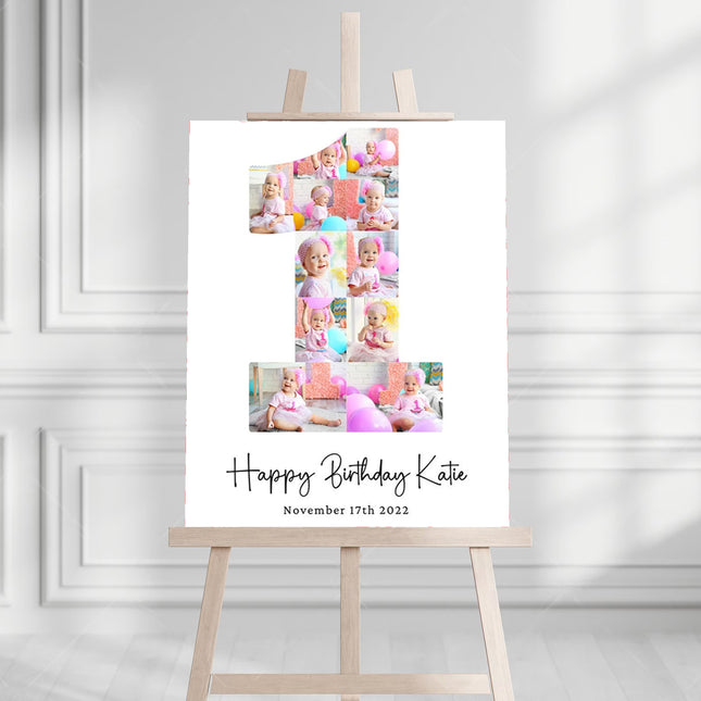 Birthday Number Collage Personalised Welcome Board Collage