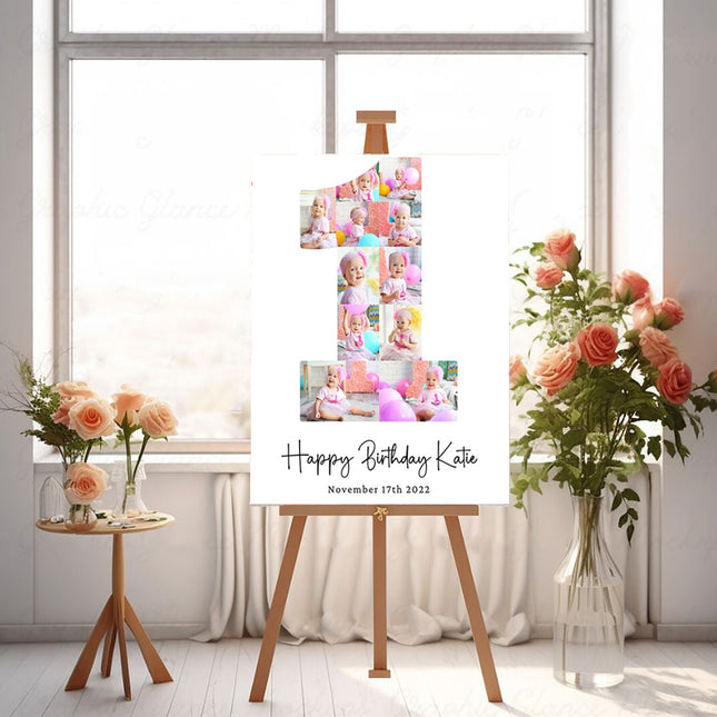 Birthday Number Collage Personalised Welcome Board Collage