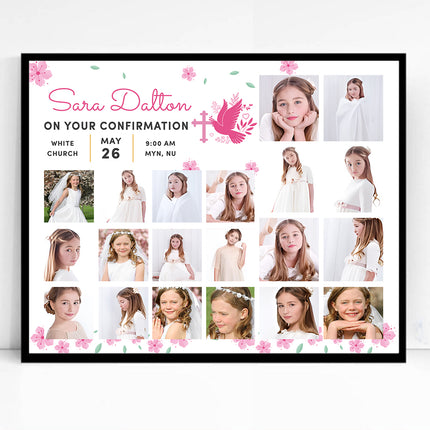 A Special Day Confirmation Photo Collage Wall Art