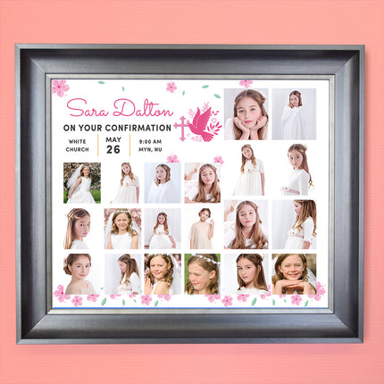 A Special Day Confirmation Photo Collage Wall Art