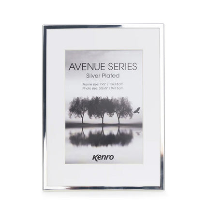 Kenro Avenue Silver Photo Frame With Mount  12X10 Inch  – Free 10X8 Photo Print