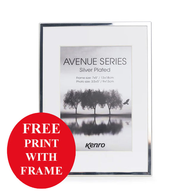 Kenro Avenue Silver Photo Frame With White Ivory Mount