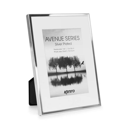 Kenro Avenue Silver Photo Frame With Mount  12X10 Inch  – Free 10X8 Photo Print