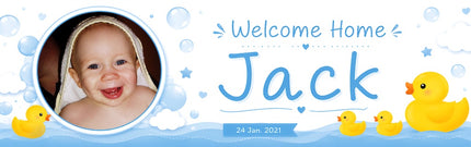 New Baby Party Personalised Banner