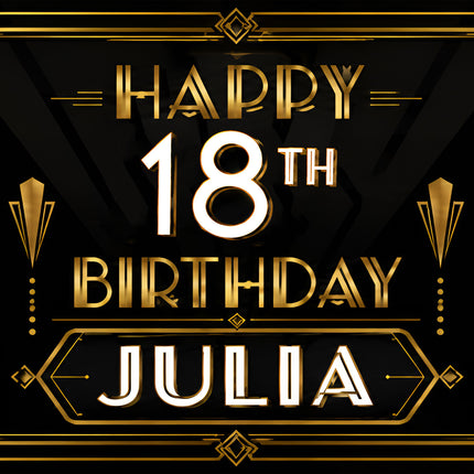 60s Disco 18 Birthday Personalised Photo Banner