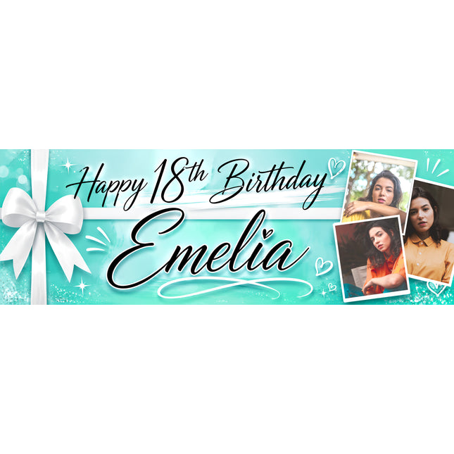 All Wrapped Up 18th Personalised Photo Banner