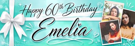 All Wrapped Up 60th Personalised Photo Banner