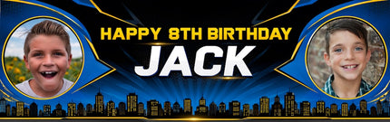 Batman Birthday Personalised Photo Banner