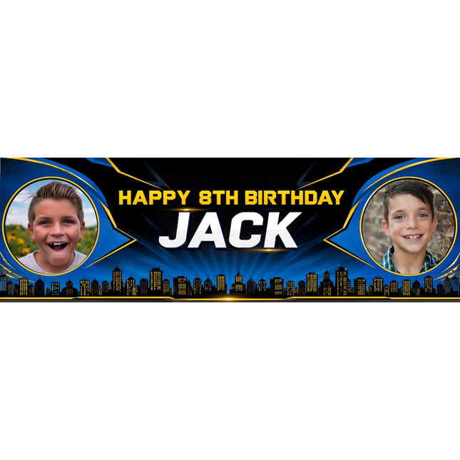 Batman Birthday Personalised Photo Banner