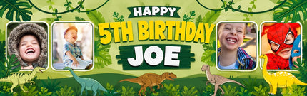 Jungle Park Personalised Birthday Photo Banner